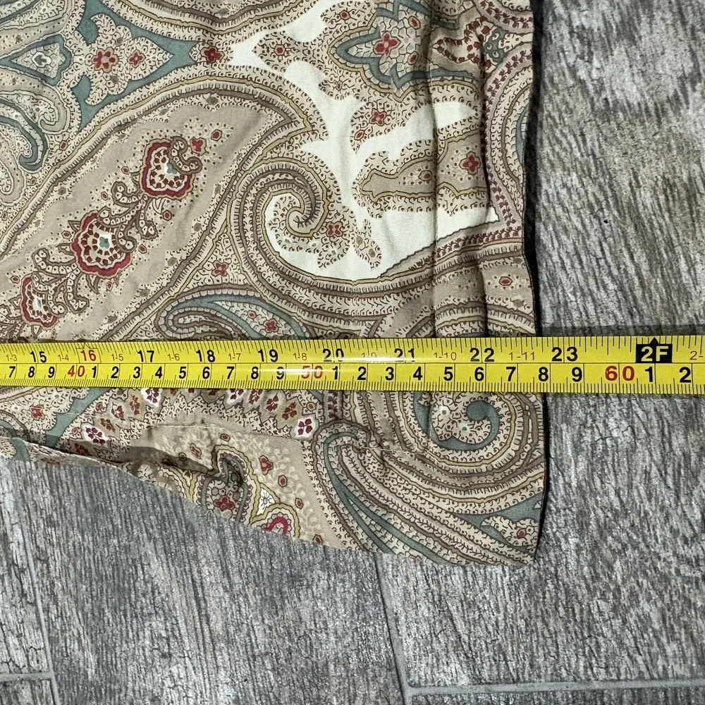 Vtg Lauren Ralph Lauren Boho Paisley King Size Pillow Sham
